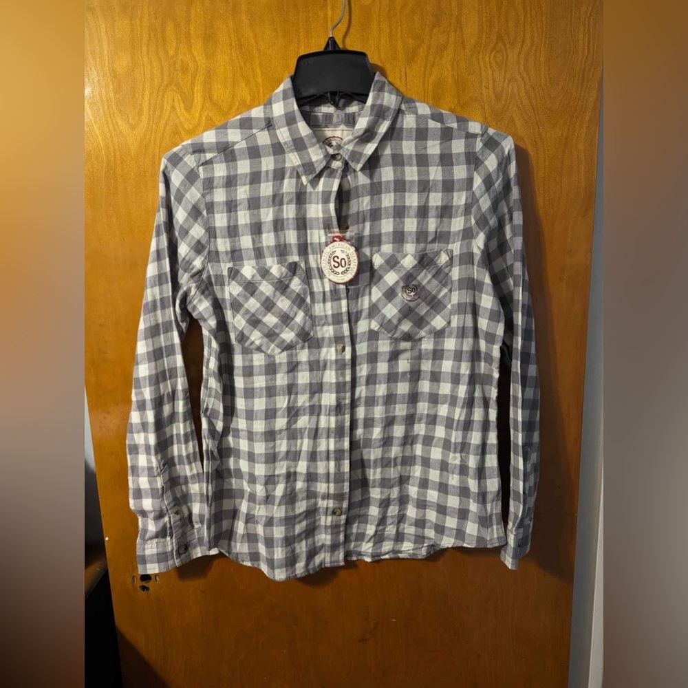 New SO Plaid Button Up